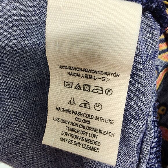 Free People Bohemian Tunic Top Size S V-Neck High Low Flare Sleeve Sunset Dreams - Picture 14 of 16